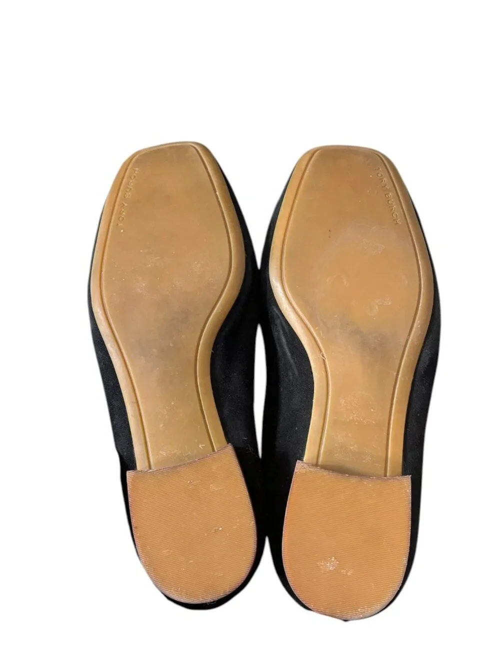 Tory Burch Leigh Elastic Loafers Black Suede Leather Size 6.5